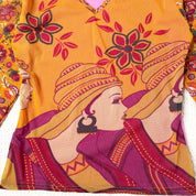 Axara Paris Micro Mesh Graphic Top (S)