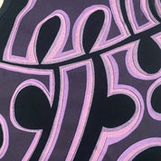 Miss Sixty 2000s Black & Purple Puzzle Piece Graphic Tank Top (L)