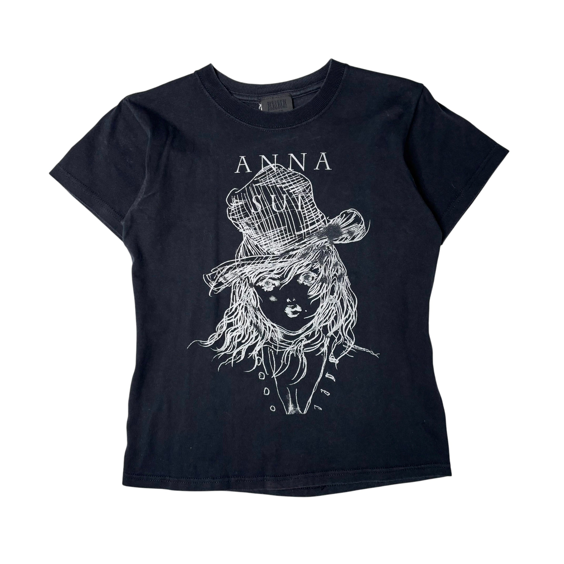 Anna Sui Portrait Graphic Baby Tee (S)