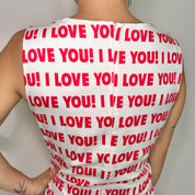 Blugirl Blumarine 'I LOVE YOU' Dress (M)
