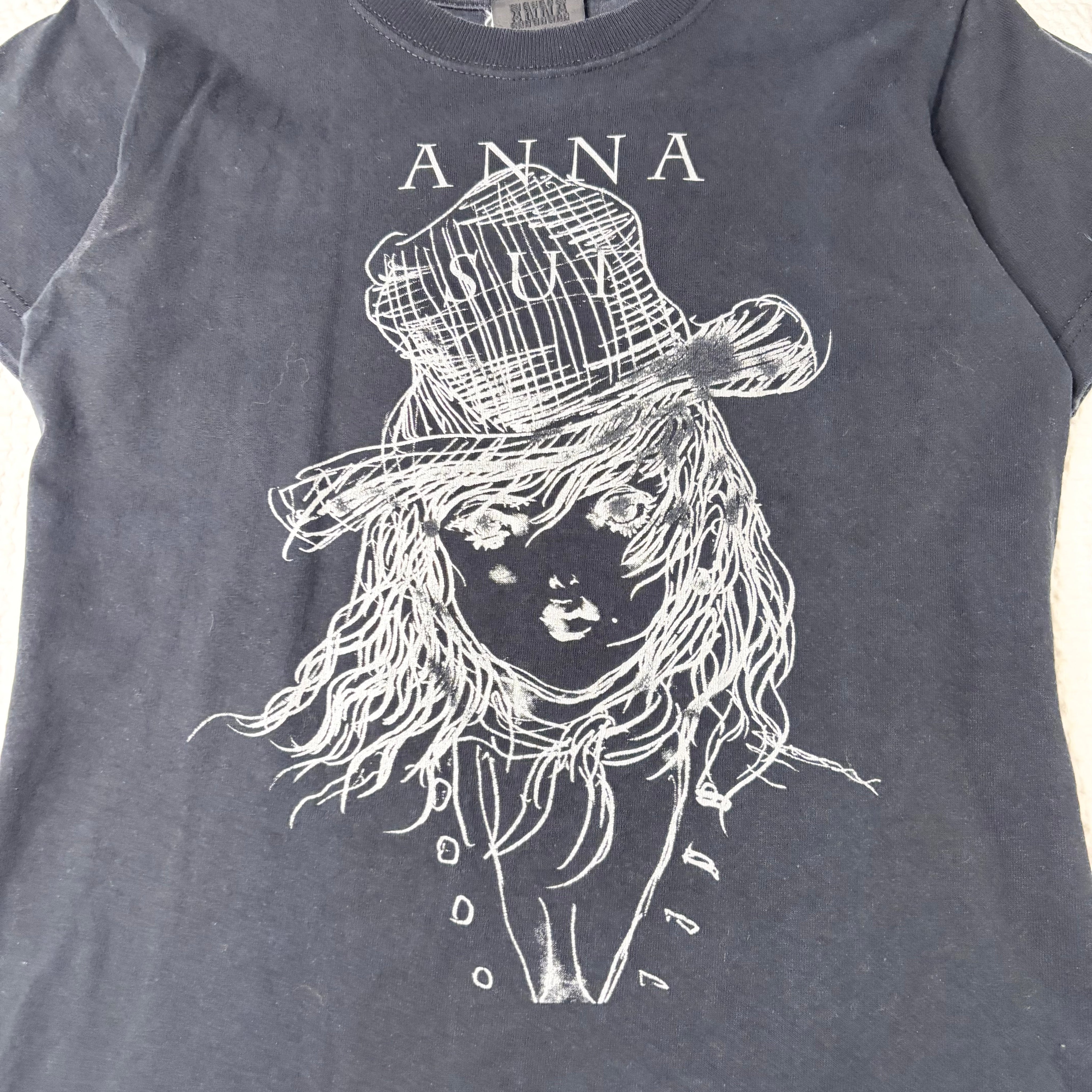 Anna Sui Portrait Graphic Baby Tee (S)