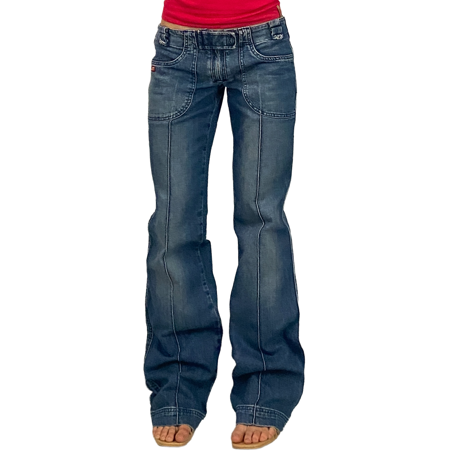 Miss Sixty 2000s Ultra Low Rise Flare Trouser Jeans (S)