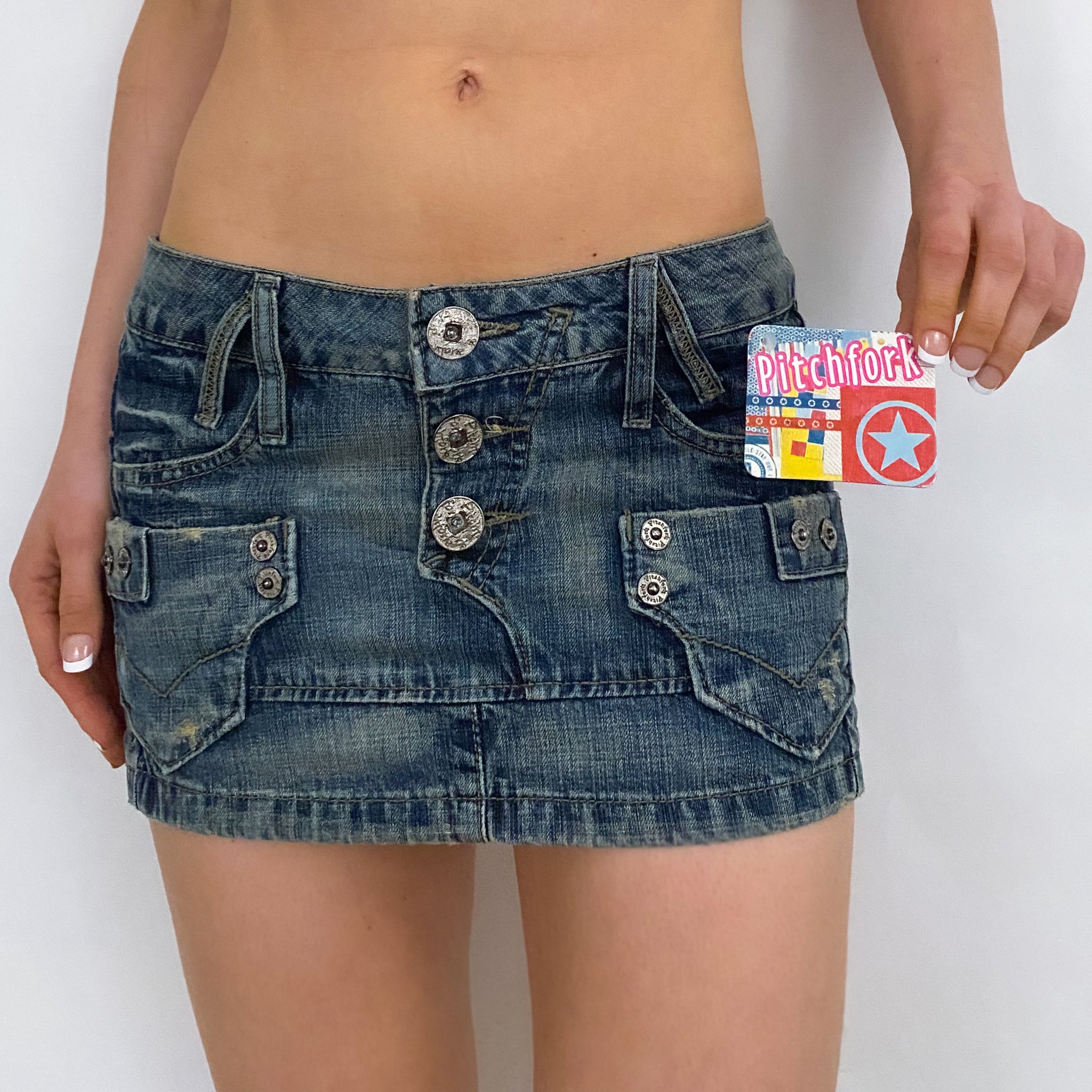 Y2K Denim Mini Skirt - XS