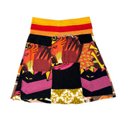 Hayes Patchwork Graphic Mini Skirt (S)