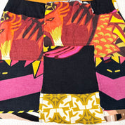 Hayes Patchwork Graphic Mini Skirt (S)