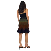M Missoni Colorful Gradient Mesh Yoke Knit Mini Dress (S)