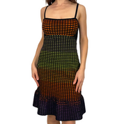 M Missoni Colorful Gradient Mesh Yoke Knit Mini Dress (S)