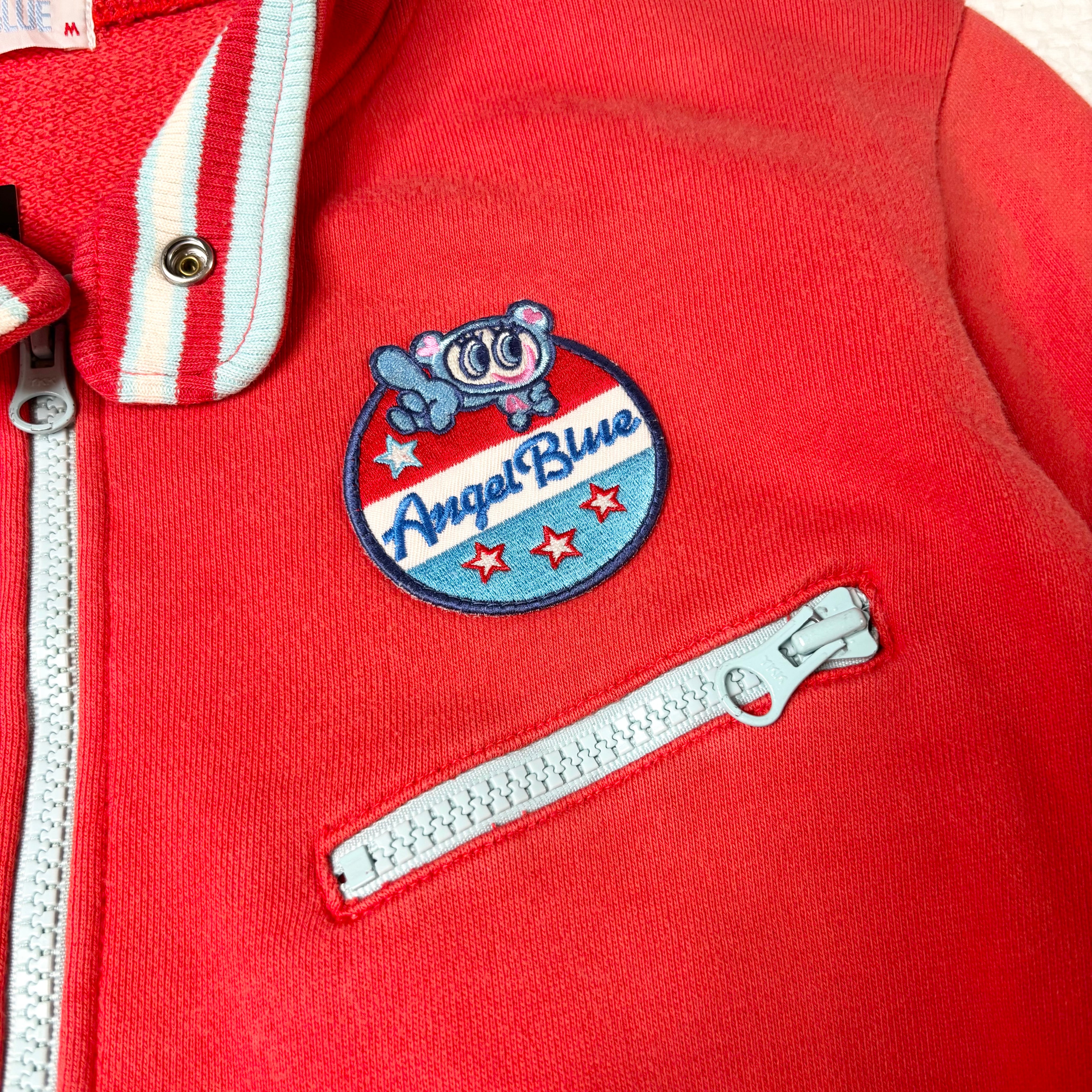 Angel Blue Mock Neck Zip Up Jacket (S)