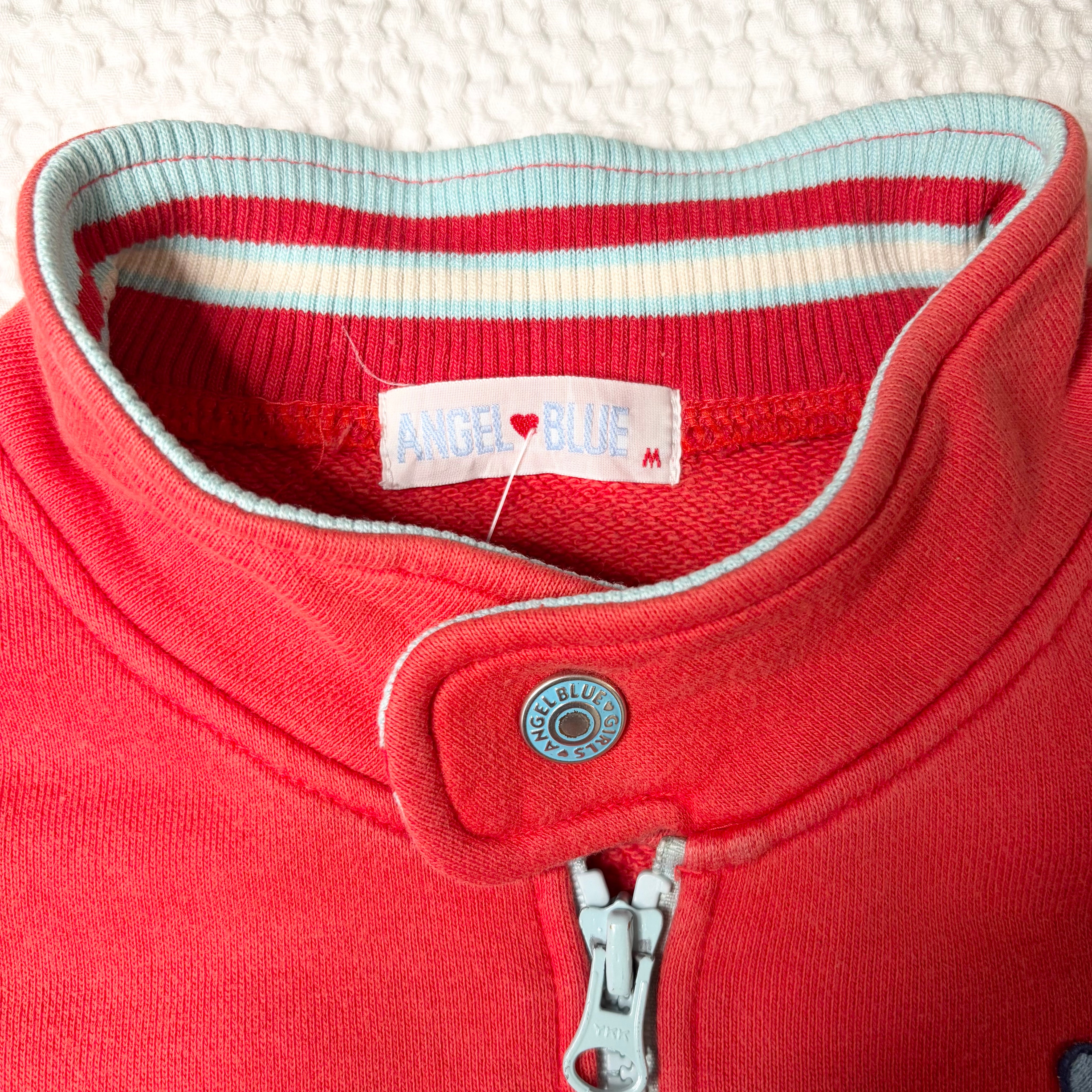 Angel Blue Mock Neck Zip Up Jacket (S)