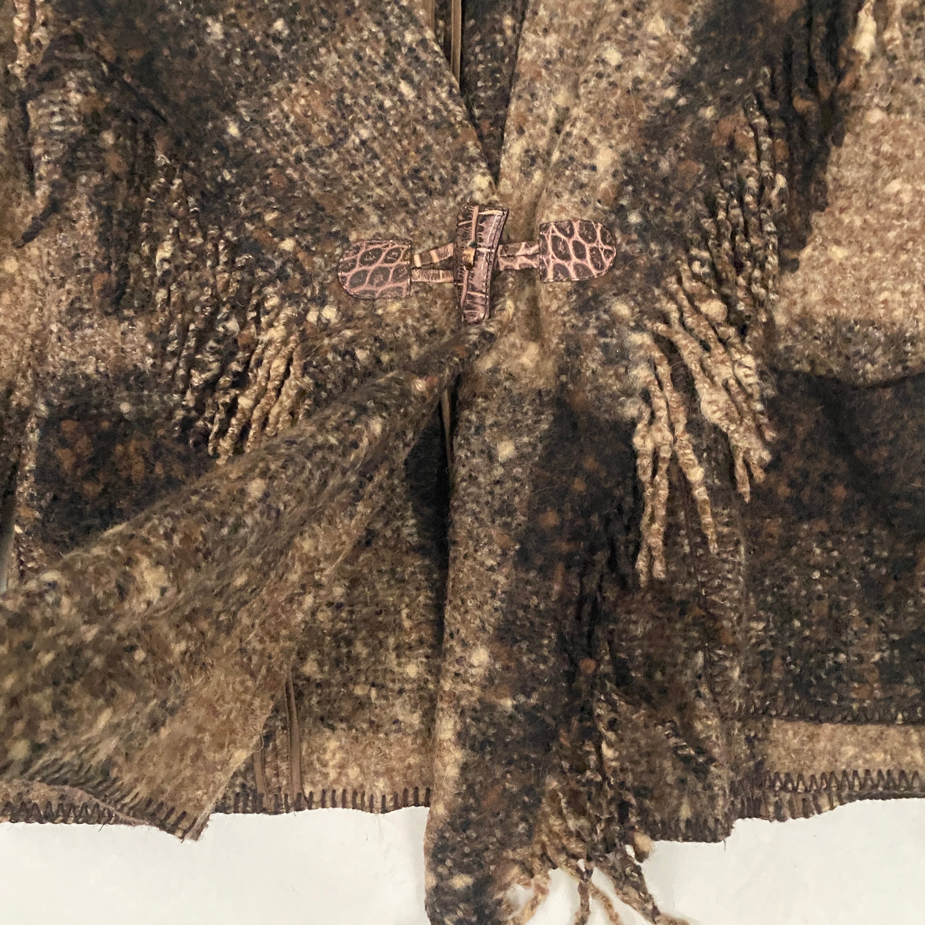 Fringe Wool Sweater Jacket (M)