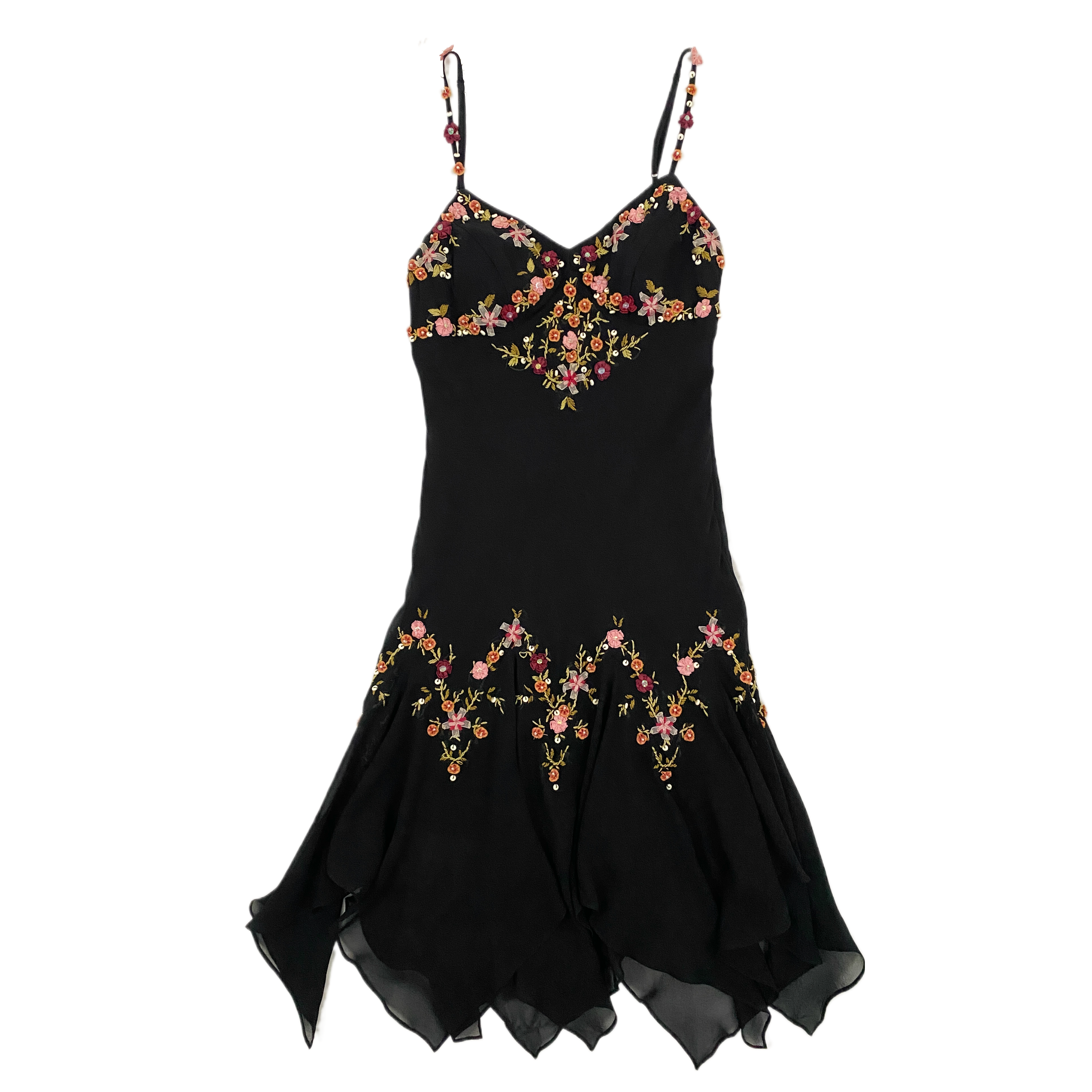 Sue Wong Embellished Silk Dress (S)