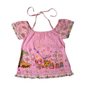 J-Fashion Graphic Puff Sleeve Babydoll Top (XS)