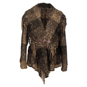 Fringe Wool Sweater Jacket (M)