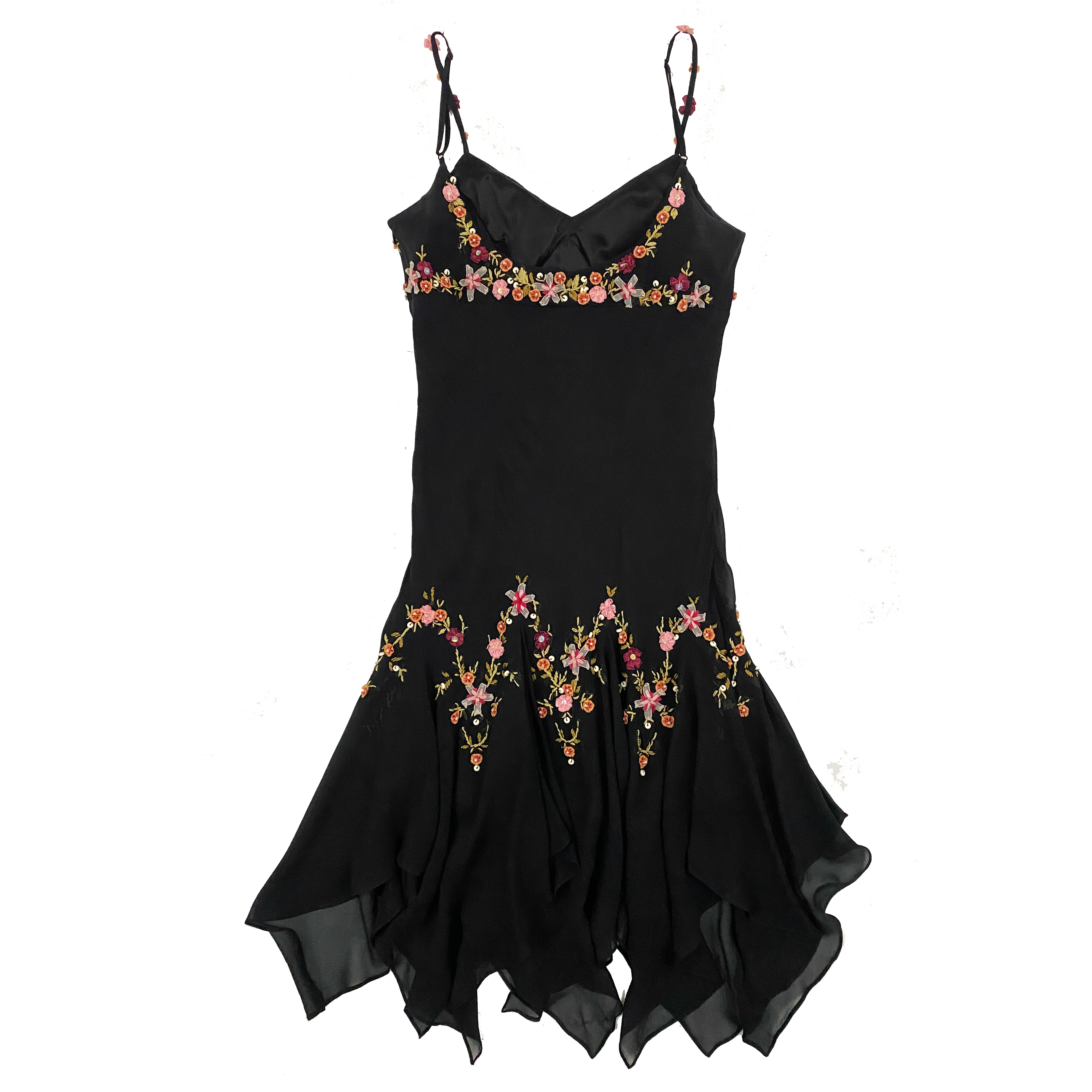 Sue Wong Embellished Silk Dress (S)