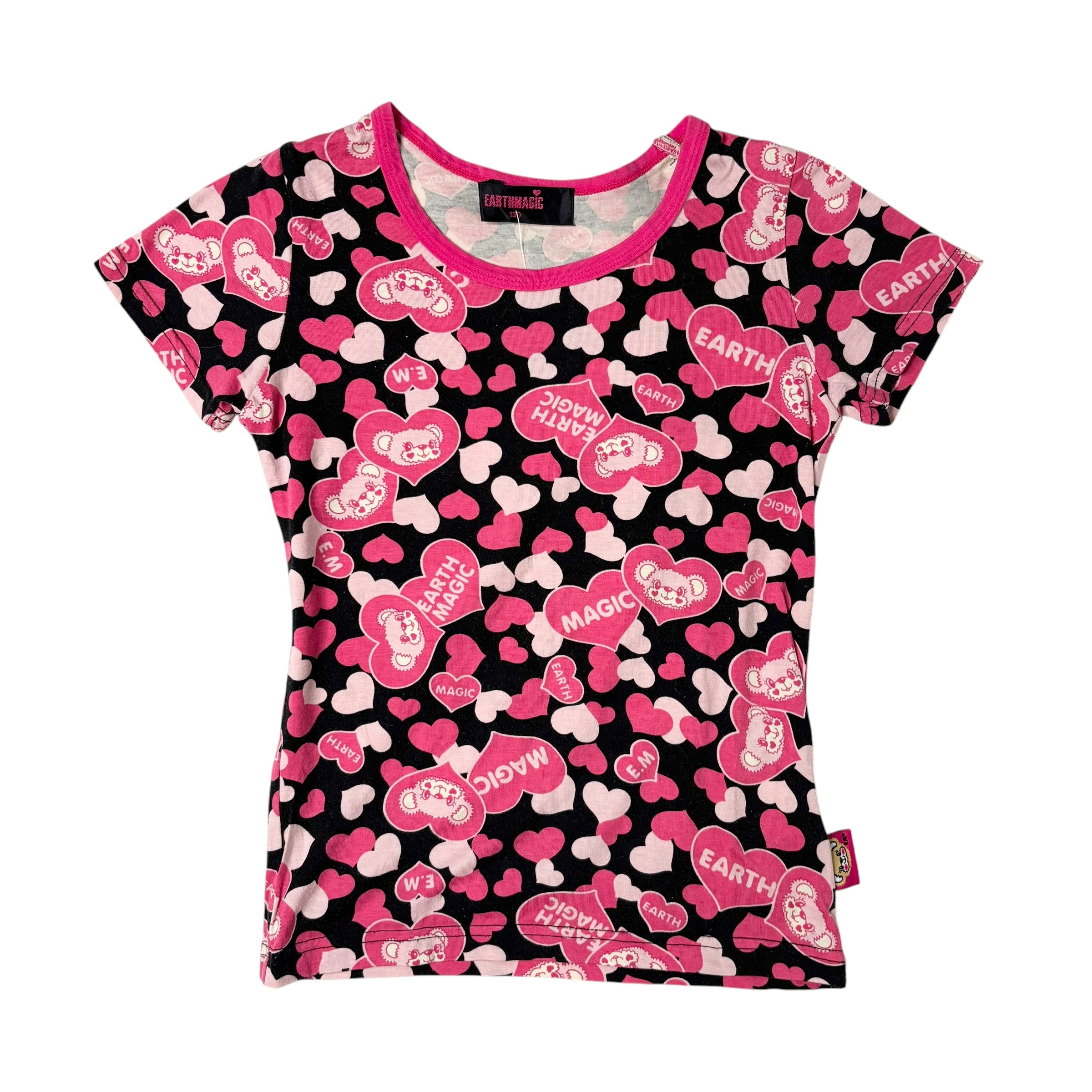 Earth Magic J-Fashion Heart AOP Baby Tee (XS)