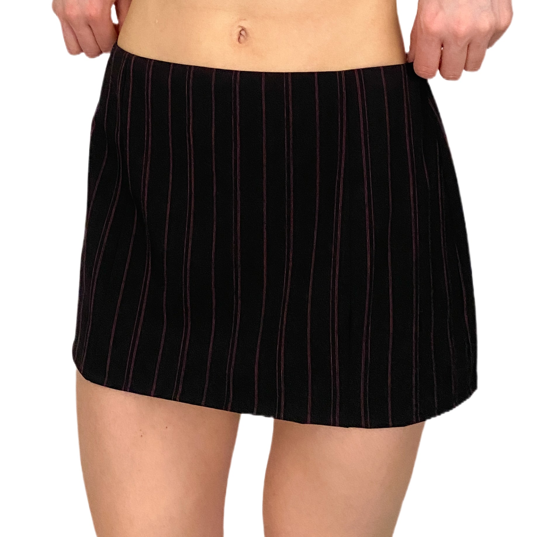 Black and Pink Pinstripe Mini Suit Set (S)