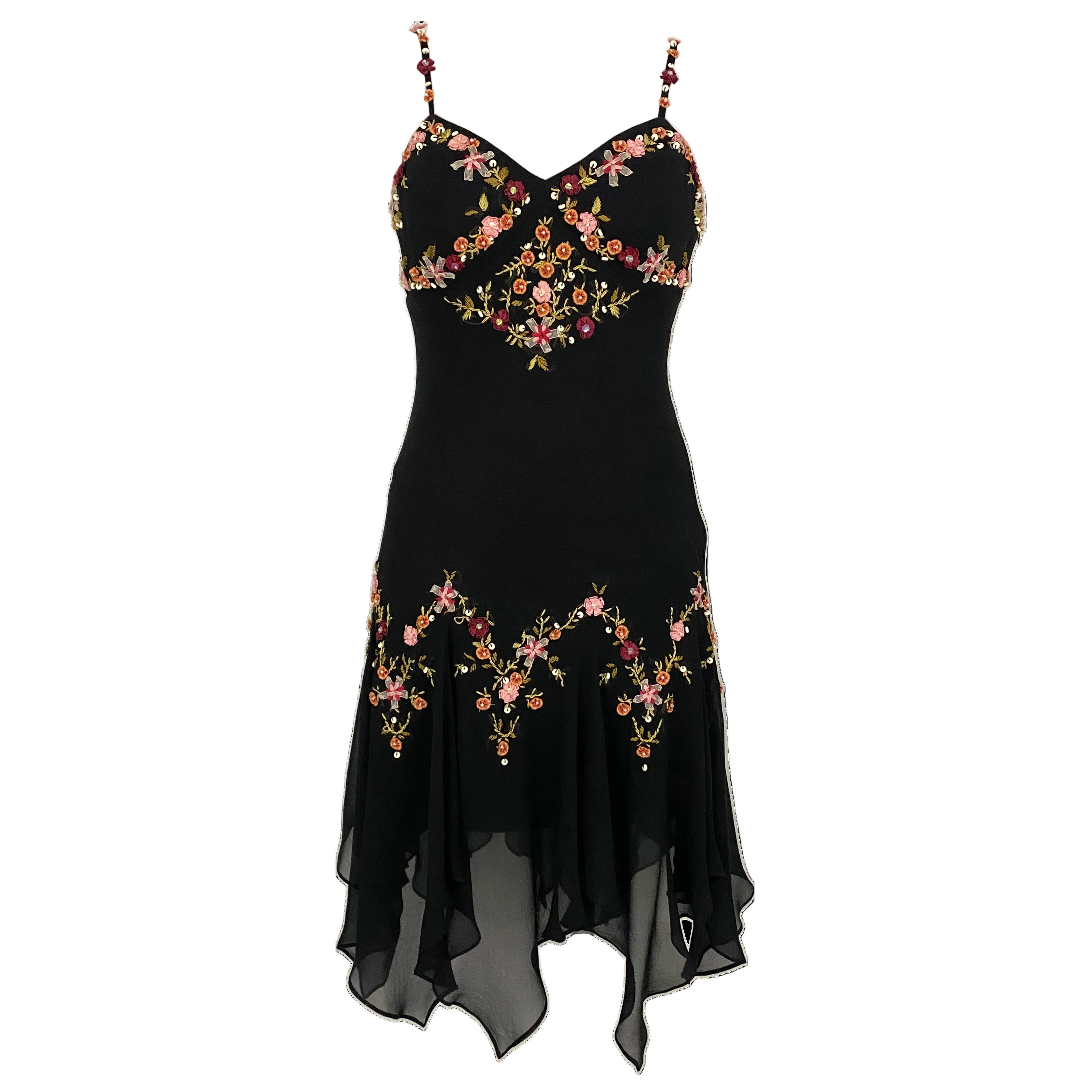 Sue Wong Embellished Silk Dress (S)