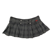 Miss Sixty 2000s Plaid Low Rise Pleated Micro Mini Skirt (S)