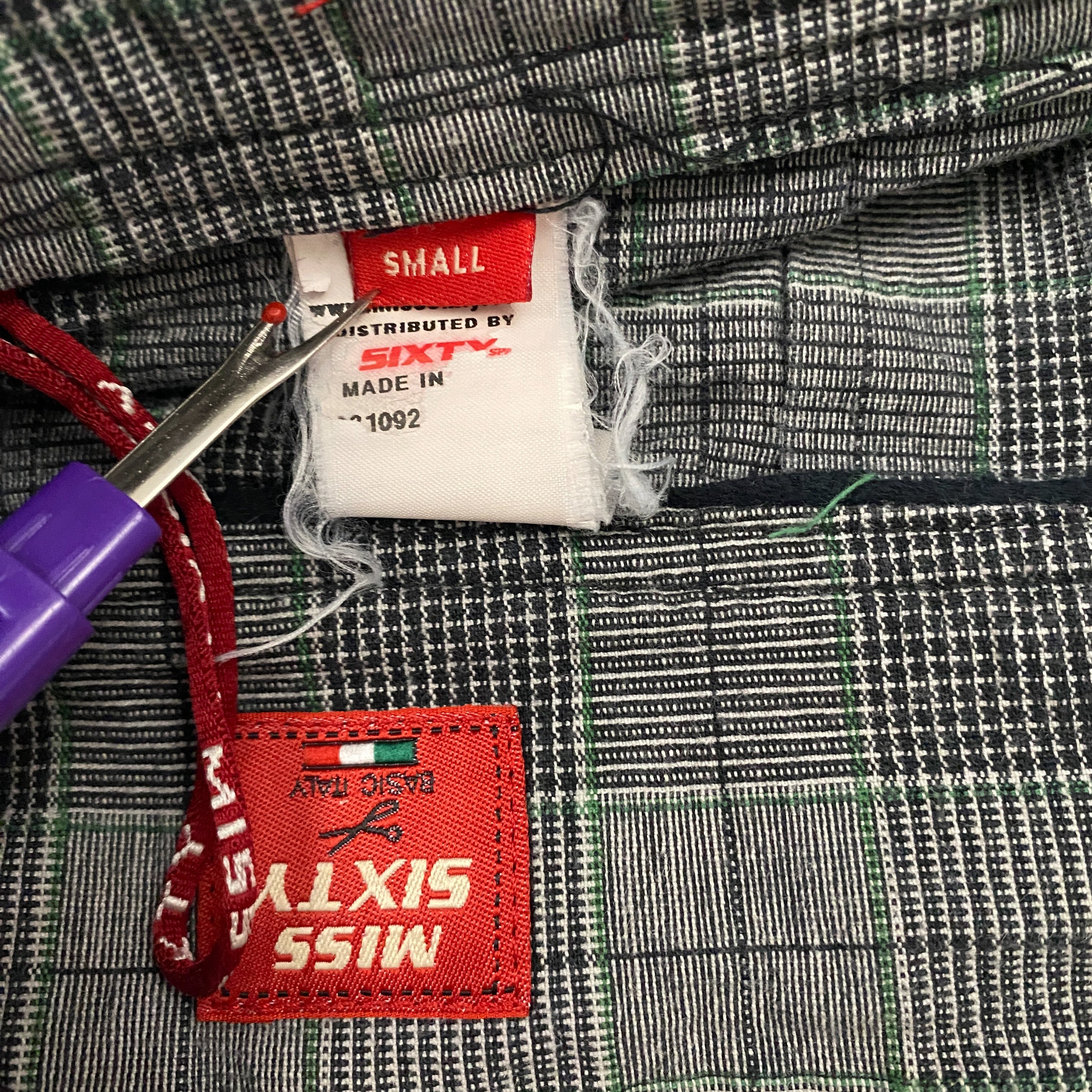 Miss Sixty 2000s Plaid Low Rise Pleated Micro Mini Skirt (S)
