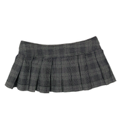 Miss Sixty 2000s Plaid Low Rise Pleated Micro Mini Skirt (S)