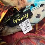 Vanity Embellished Animal Print Silk Halter Maxi Dress (S)