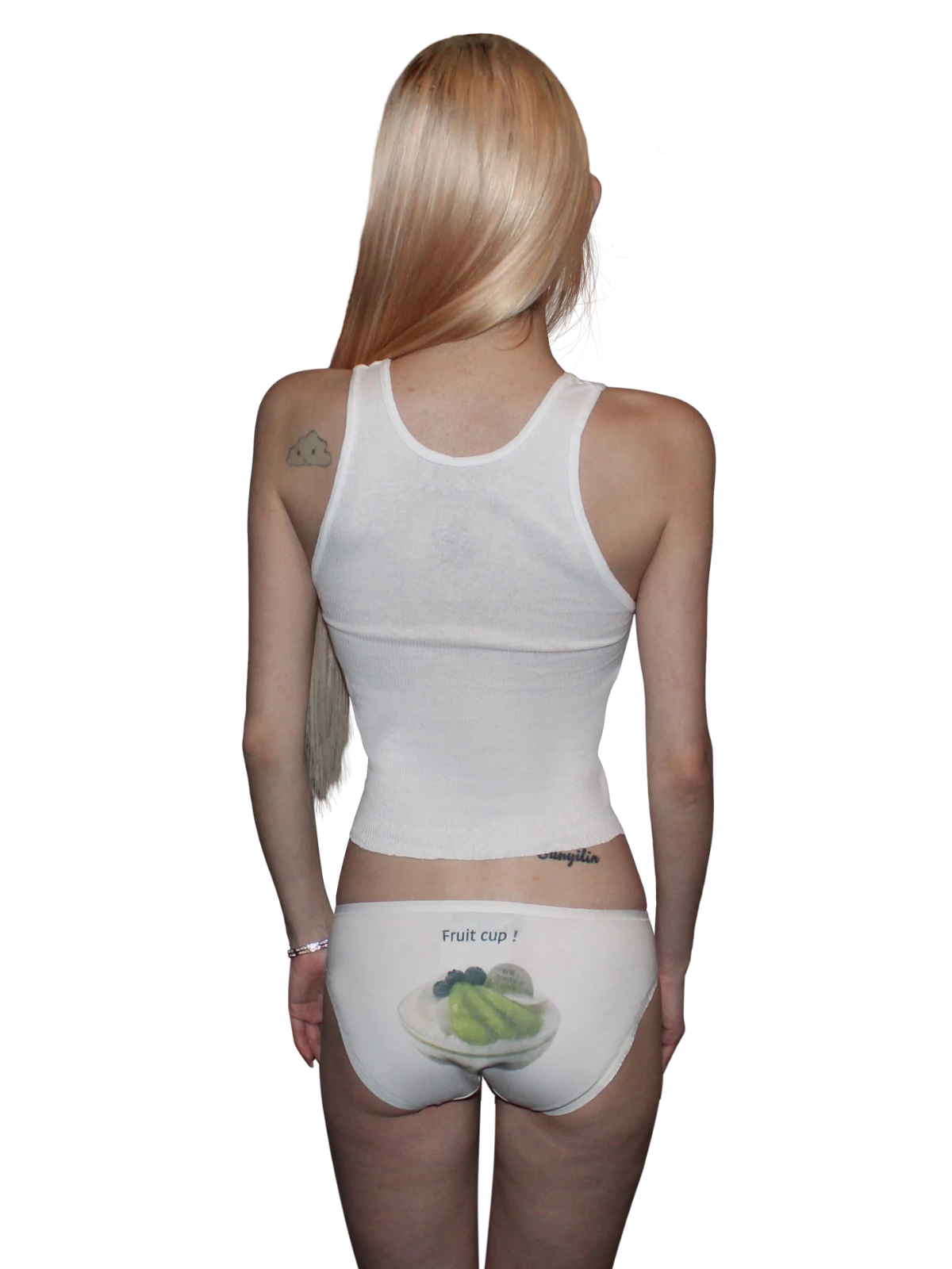 green fruit bowl . underwear .