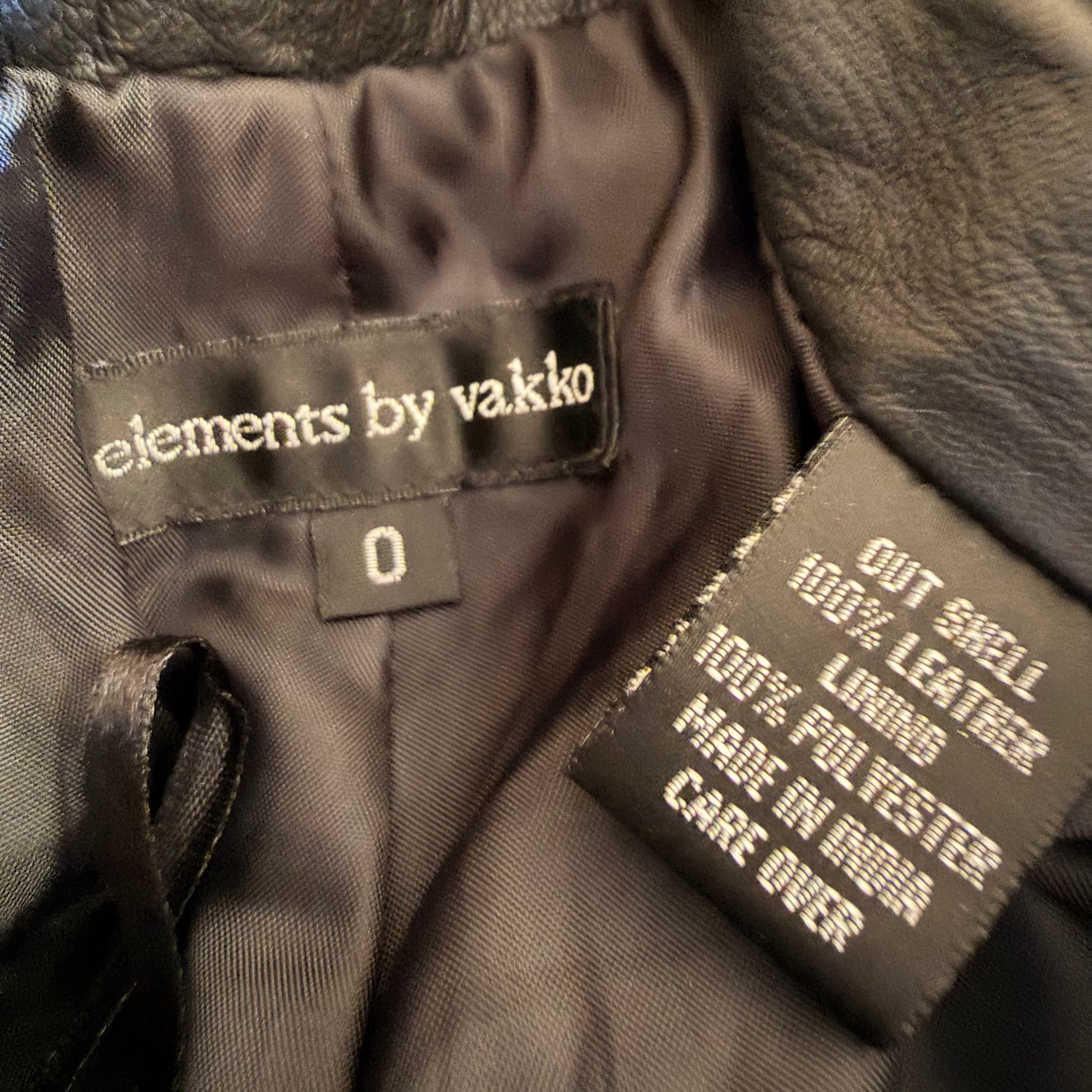 Vintage Vakko Low Rise Leather Pants (XXS/XS)
