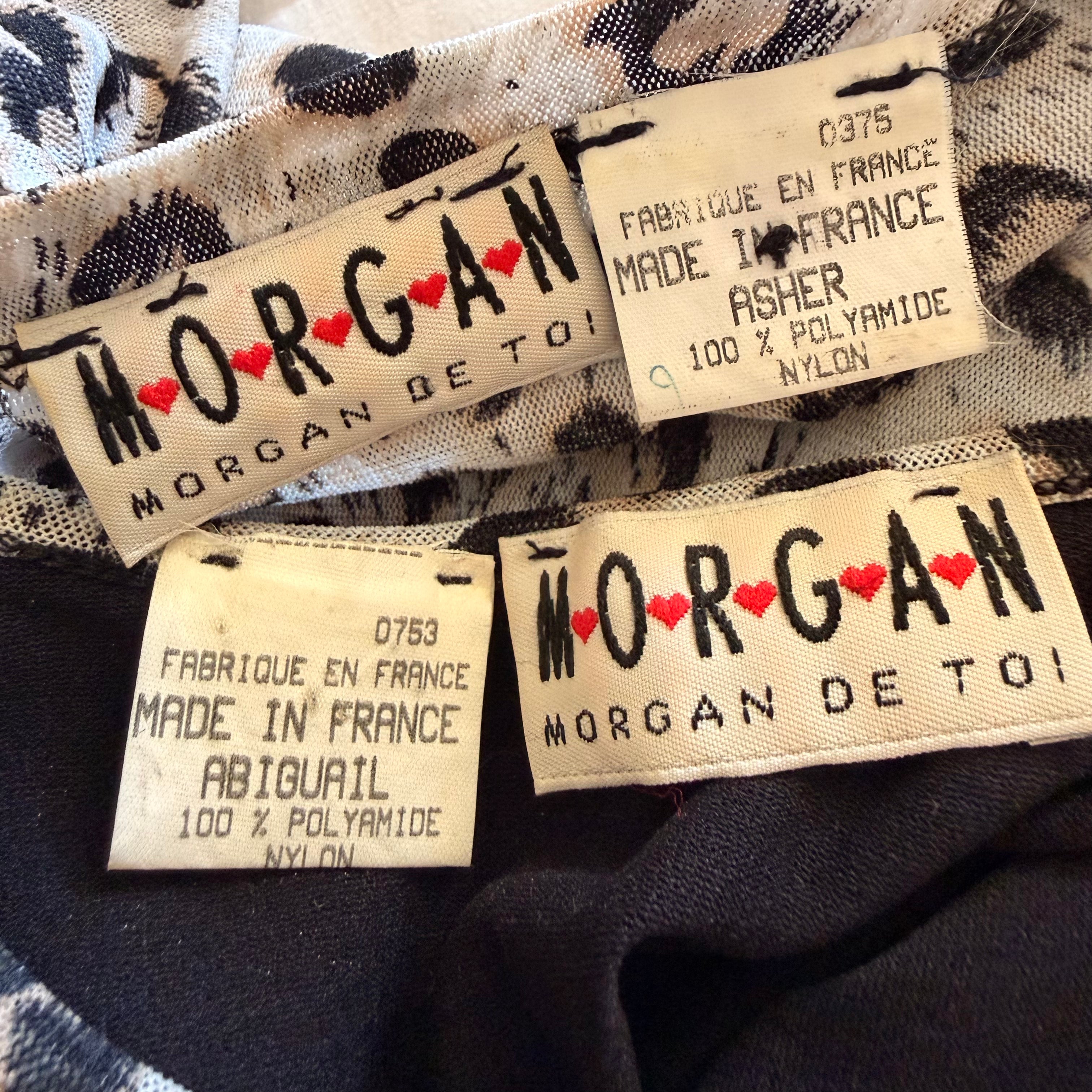Vintage Morgan De Toi Mesh Snow Leopard Set (XS)