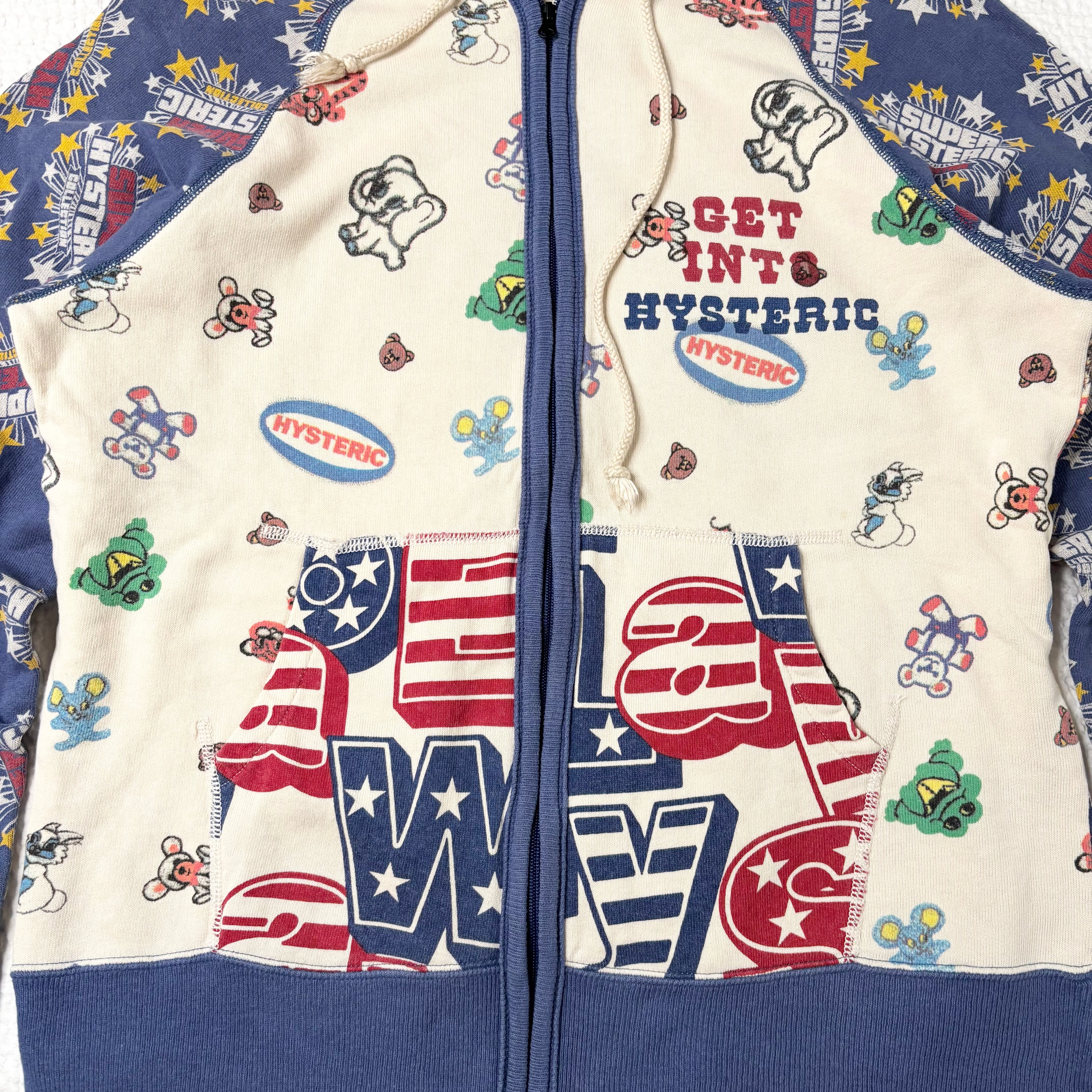 Hysteric Glamour Rare AOP Zip Up Hoodie (L)