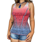 Rhinestone Embellished Photorealistic Sequin Graphic Tank (XS)