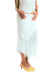 The White Crinkle Skirt (XS-XL)