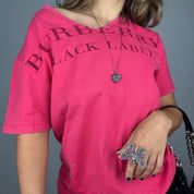 Burberry Black Label Logo Graphic V-Neck T-shirt (L)