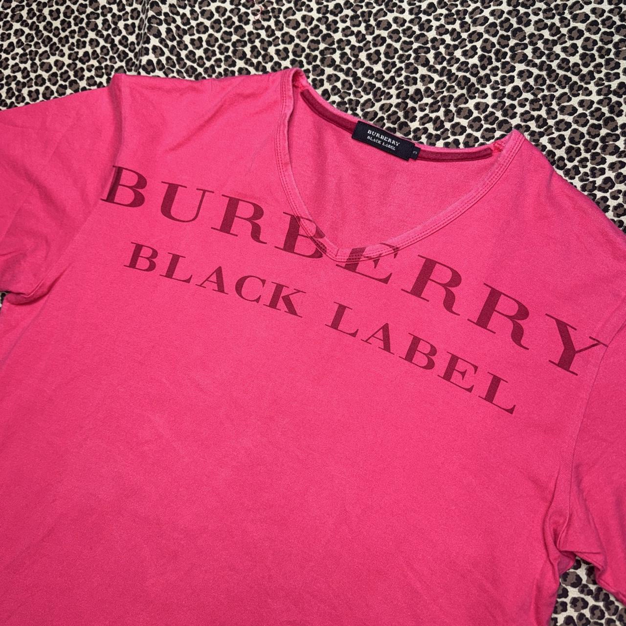 Burberry Black Label Logo Graphic V-Neck T-shirt (L)