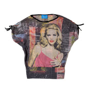 Euro Micro Mesh Graphic Blouse (S)