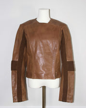 Italian Leather Motorcycle Jacket (M)