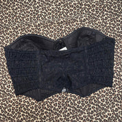 Vintage Beaded Sequin Embellished Cropped Lace Bustier (S)