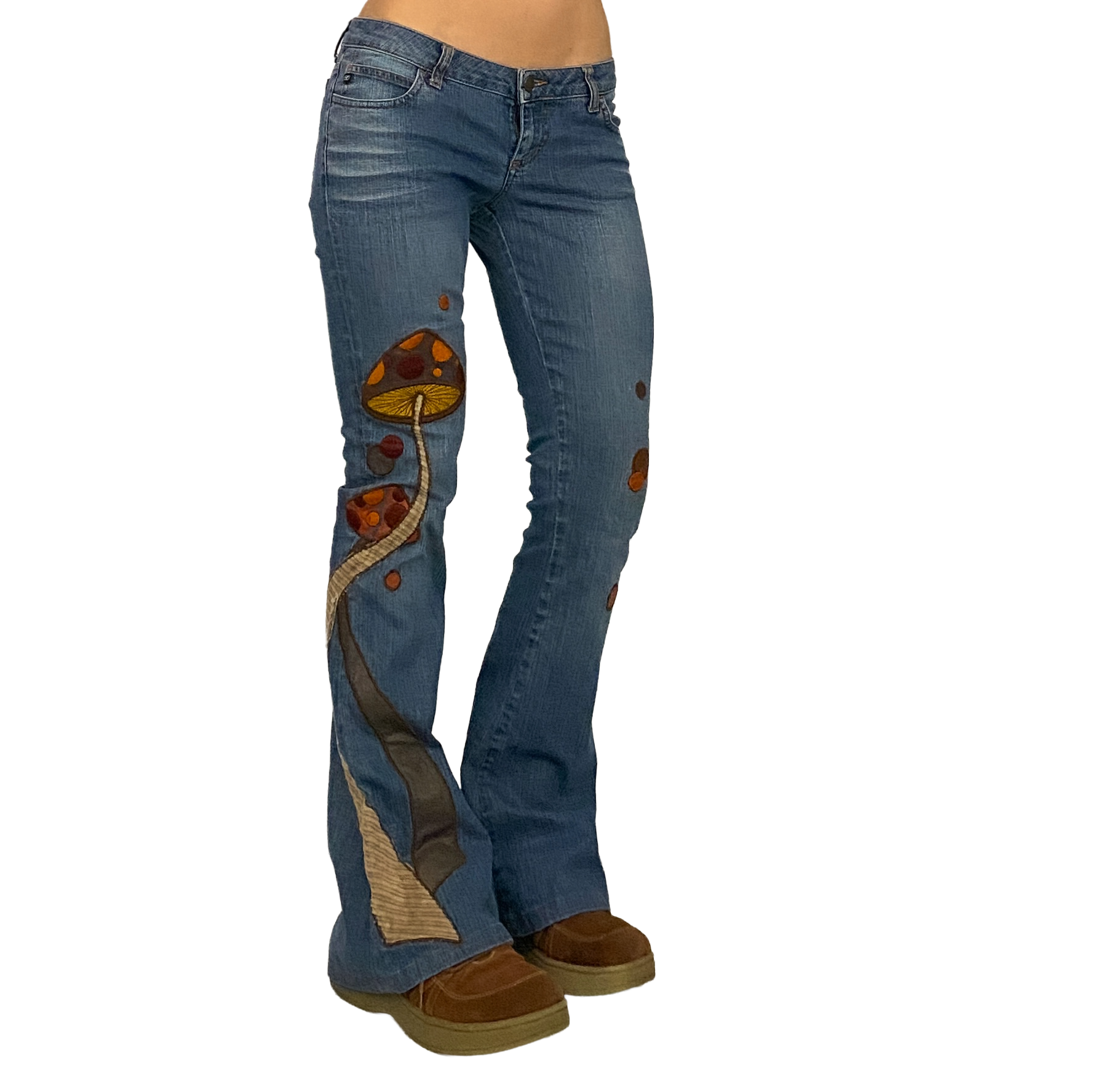 Miss Sixty 2000s Low Rise Flare Mushroom Jeans (S)