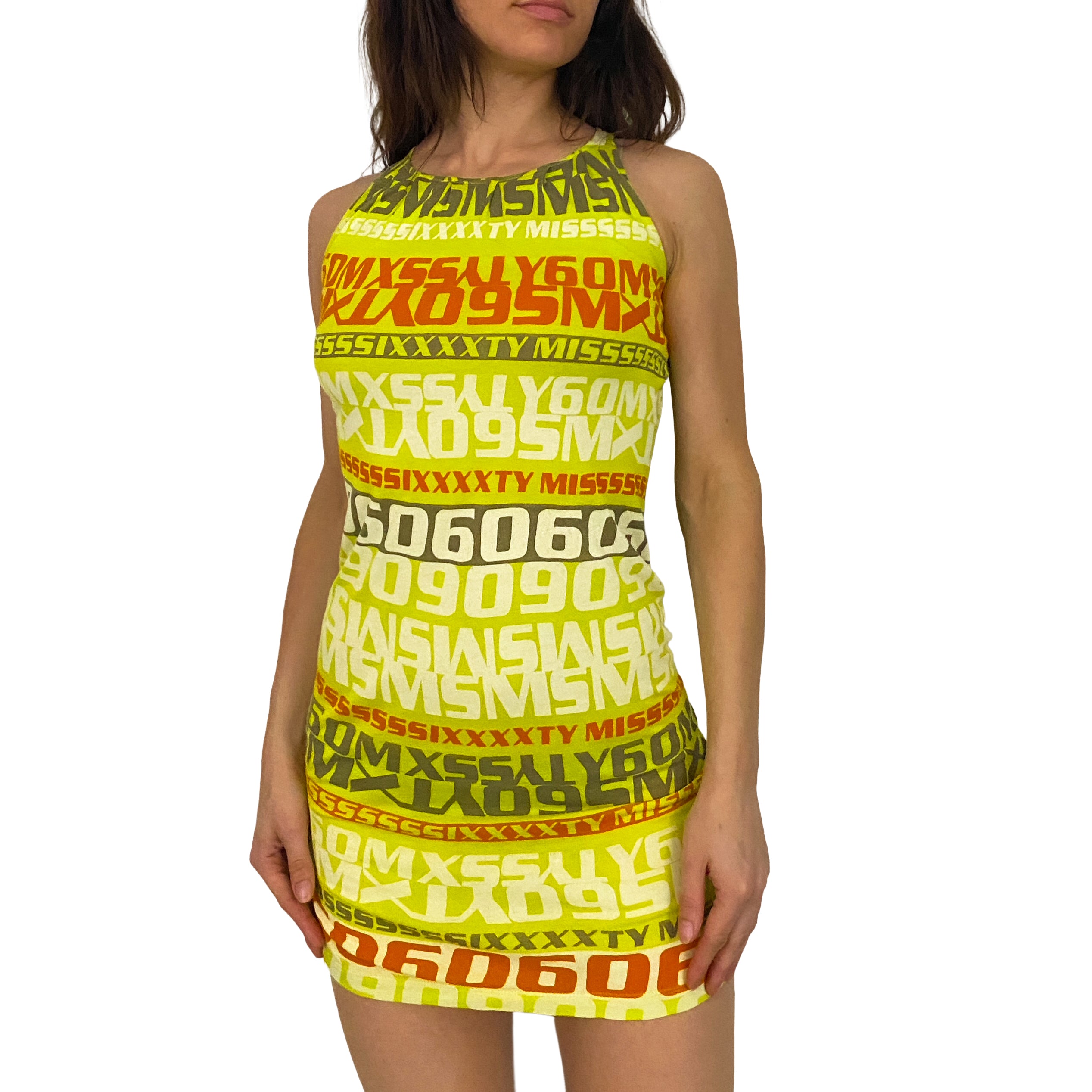Miss Sixty 2000s Logo Mania Mini Dress (S/M)