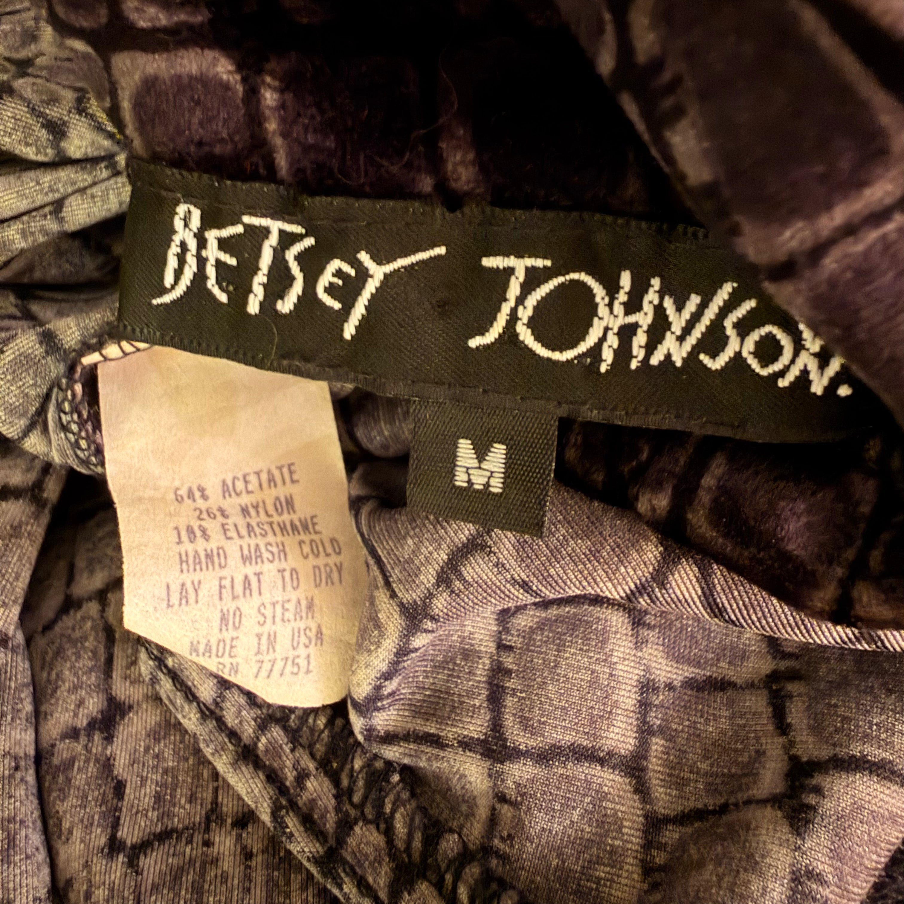 Vintage Betsey Johnson Velvet Micro Mini Dress (XS)
