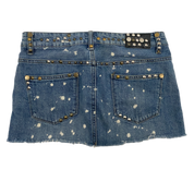 2000s Studded Denim Mini Skirt (S)