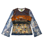 Save the Queen Circus Graphic Flare Long Sleeve (S-M)