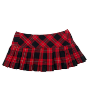 Miss Sixty 2000s Red & Black Plaid Mini Skort (M)