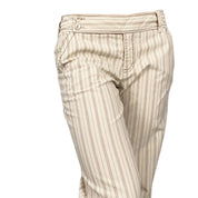 Creamy Striped Flared Trousers (S)