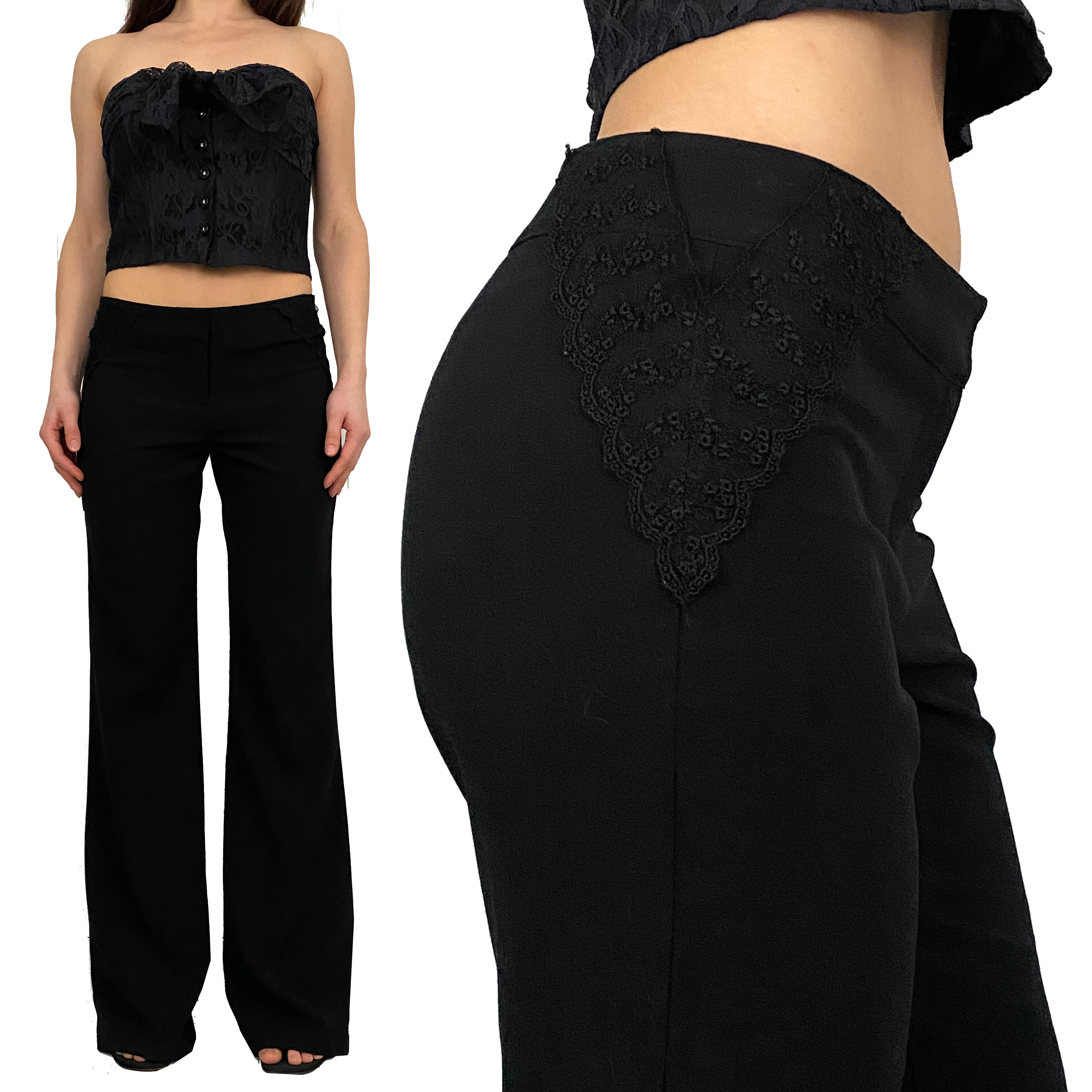 2000s Low Rise Flared Trousers (S)