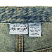 Jeanology Leopard Print Lace Denim Maxi Skirt (L)