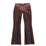 Hale Bob Low Rise Corduroy Striped Boho Flares (S)
