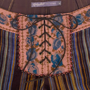 Hale Bob Low Rise Corduroy Striped Boho Flares (S)
