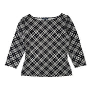 Burberry London Plaid Boat Neck Long Sleeve (S-M)