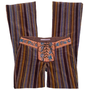 Hale Bob Low Rise Corduroy Striped Boho Flares (S)