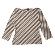 Burberry London Stripe Boat Neck Long Sleeve (M)